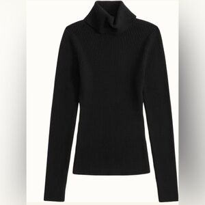 Abercrombie Black Ribbed Turtleneck